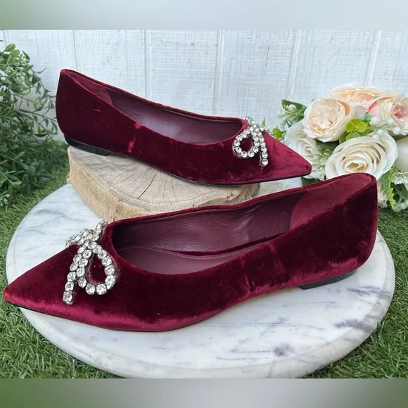 Larroudé
Lee Crystal-Embellished Bow Velvet Ballet Flats
$300 size 8 new - Picture 9 of 16